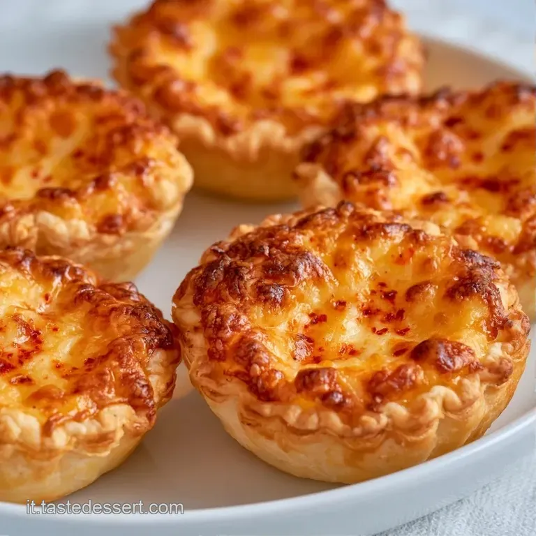 Sfogliati dorati disposti con cura su un piatto bianco, accompagnati da un rametto di rosmarino fresco e luce soffusa.