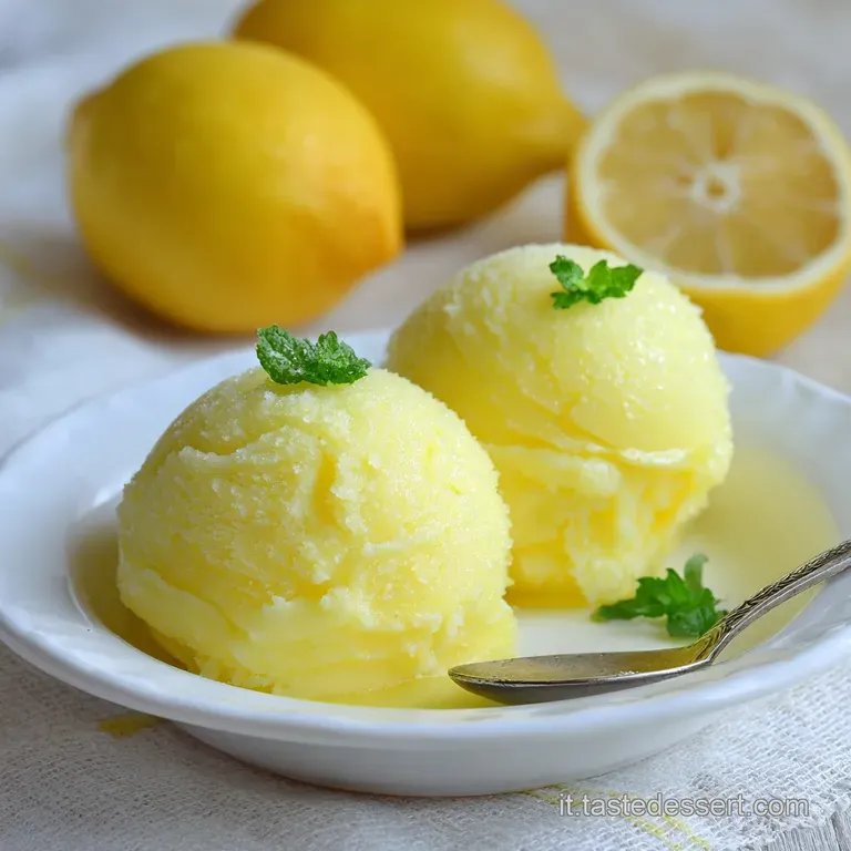 Sorbetto al Limone: Ricetta Cremosa in 20 Minuti