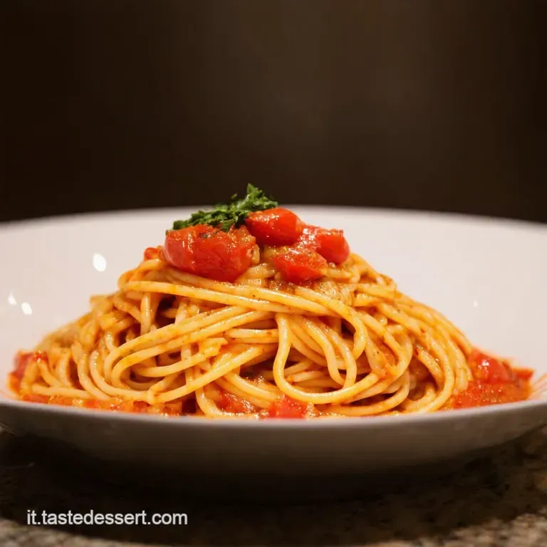 Spaghetti Al Pomodoro Fresco Sapore Di Casa presentation