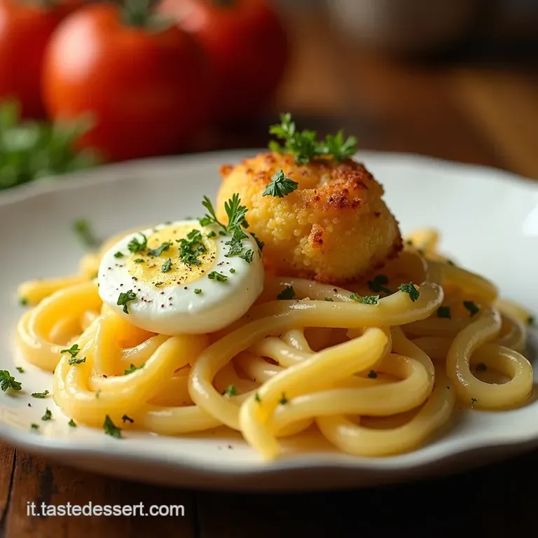 Spaghetti Alla Carbonara Con Uovo Allocchio Di Bue presentation