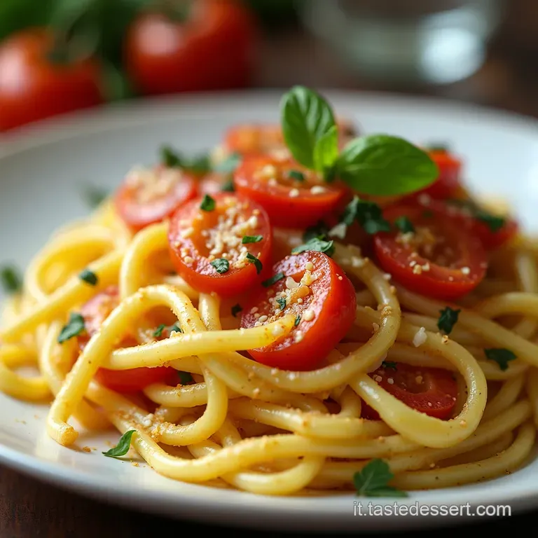 Spaghetti Sogno dEstate Crema Vellutata di Melanzane e Pomodorini Freschi