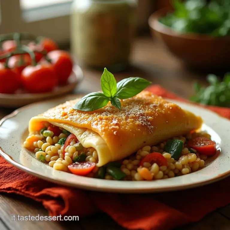 Strudel Salato Alla Mediterranea Con Pasta Fillo Croccante presentation