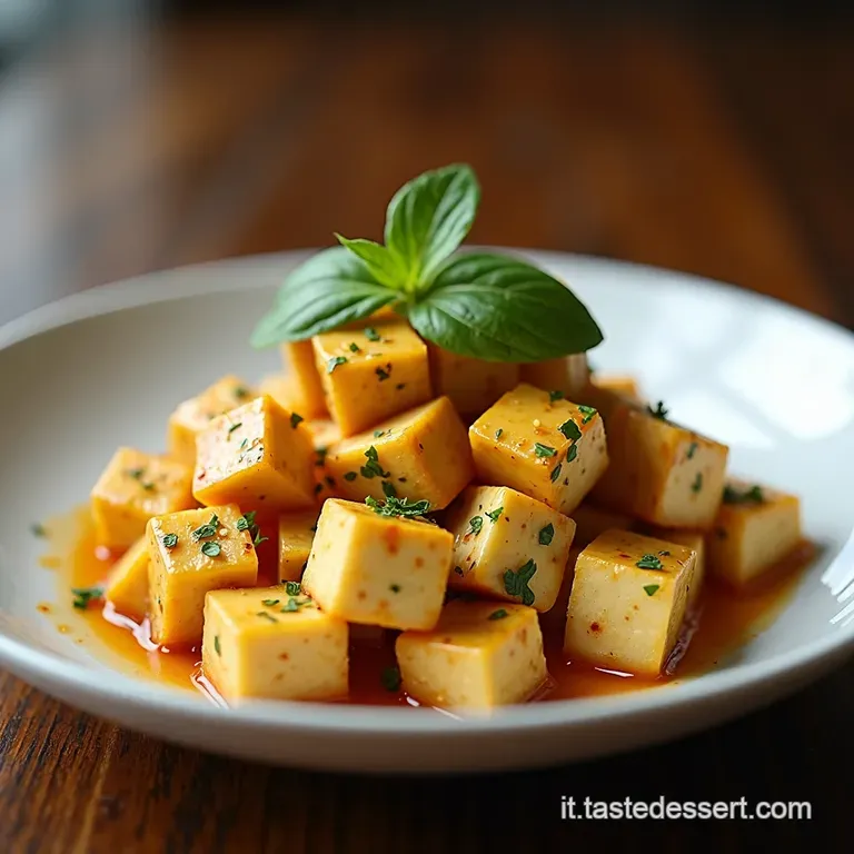 Tofu Dorato al Miele e Aglio Croccantezza Perfetta e Sapore Avvolgente