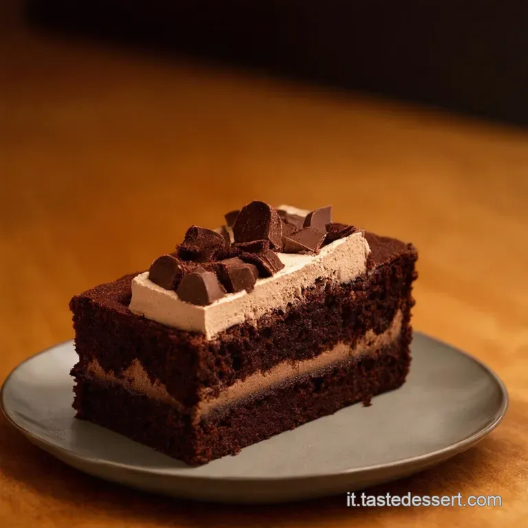 Torta Brownie Mousse Al Maracuj&agrave; Un Sogno Tropicale Cioccolatoso presentation