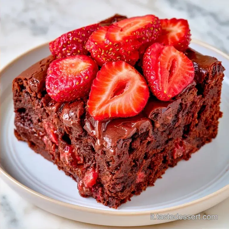 Torta Cioccolato Fragole Intensa e Soffice