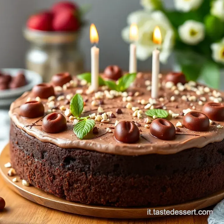 Torta Di Compleanno Al Cioccolato Perfetta presentation