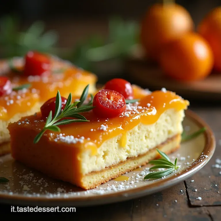 Torta Mediterranea Passione Destate Frolla Agli Agrumi Crema Di Ricotta E Confettura Di Fichi Rosmarino presentation