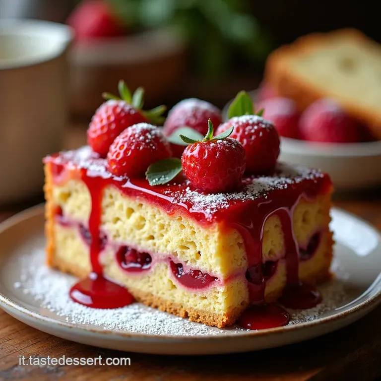 Torta Fresca Di Fragole E Biscotti presentation