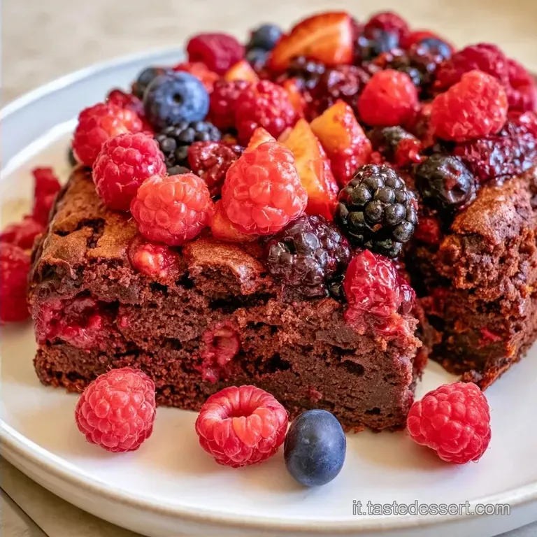 Torta Frutta Cioccolato Leggera