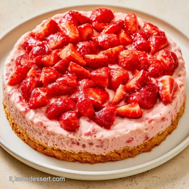 Torta Gelato Alle Fragole Cremosa