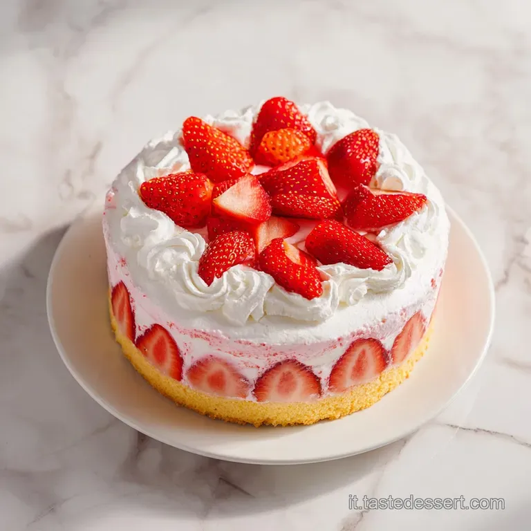 Torta a forma di numero con crema e fragole