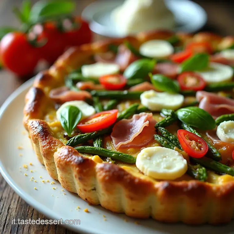 Torta Salata Primavera Asparagi Ricotta e Prosciutto