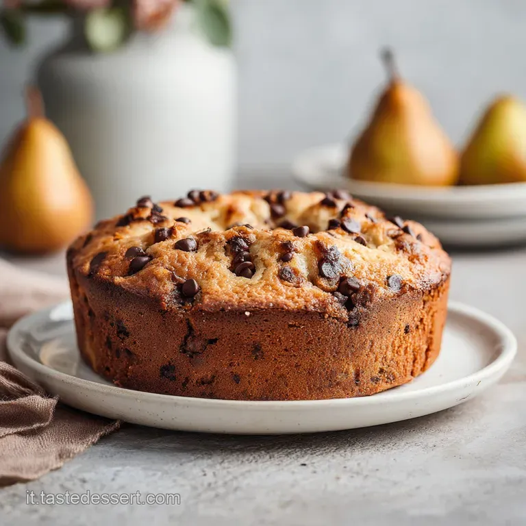 Torta Soffice alle Pere e Gocce di Cioccolato