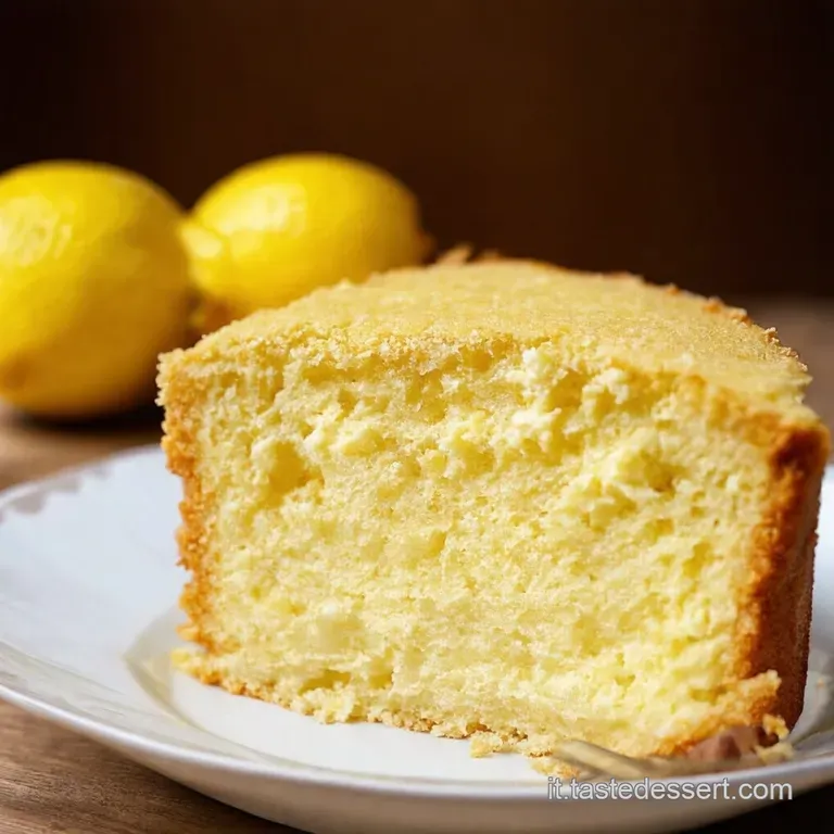 Torta Veloce Al Limone E Ricotta presentation