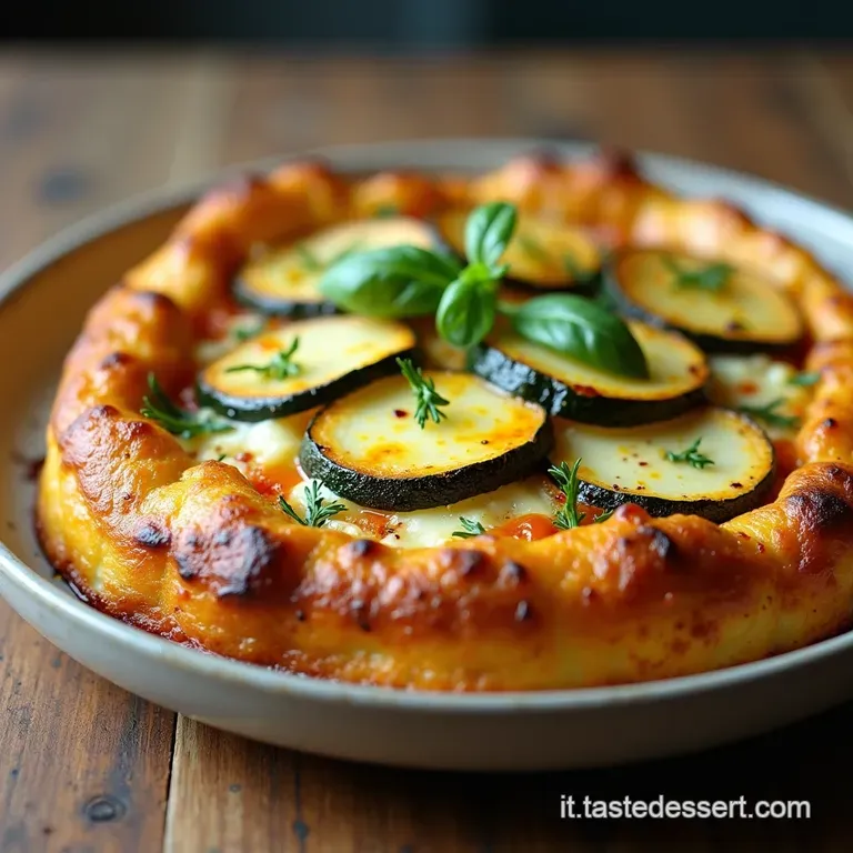 Tortino Rustico di Patate e Zucchine al Forno con Cuore Filante di Parmigiano
