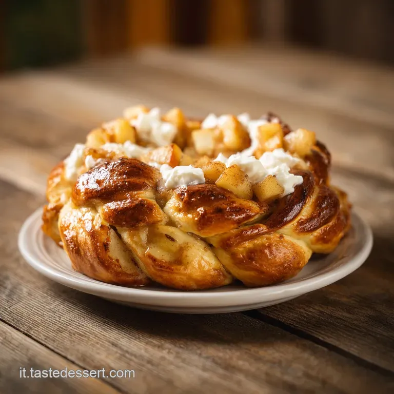 Treccia Dolce Crema e Mele Veloce