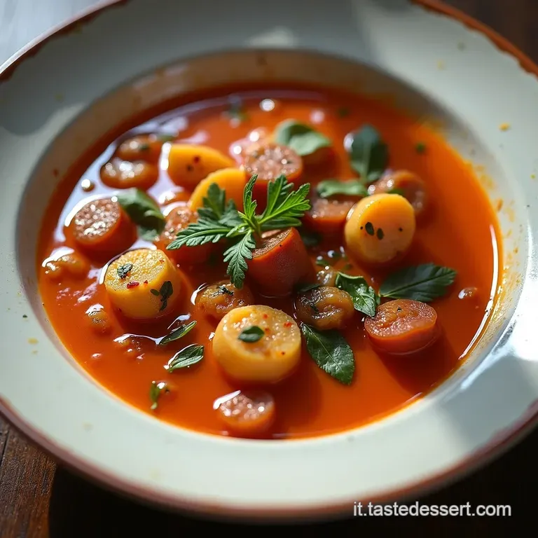 Il Comfort in una Ciotola Zuppa Rustica di Verza e Salsiccia Ricetta della Tradizione